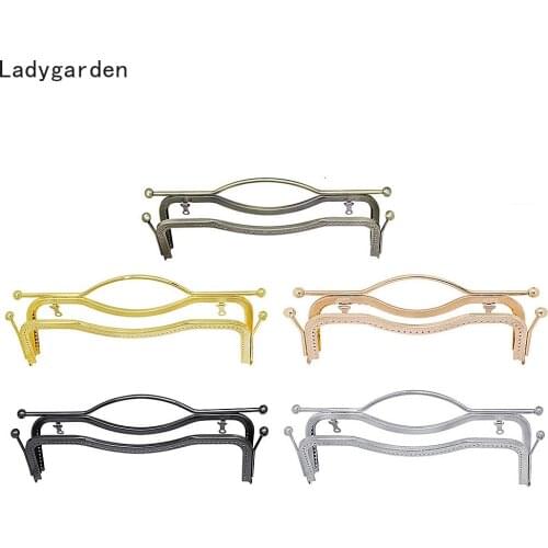 1PC 20cm 27cm Fashion Women Square Metal Bags Handle Metal DIY Coin Purse Bag Handle Handbag Clasp Lock Arch Frame Accessories