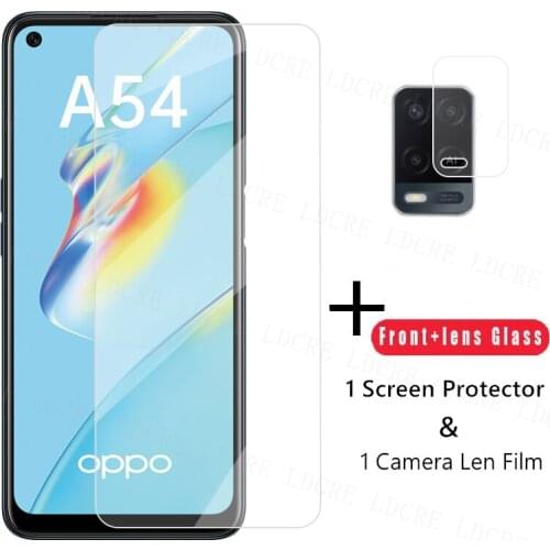 2.5D Clear Glass For OPPO A54 Screen Protector For OPPO A54 Tempered Glass Protective Phone Film For OPPO A54 Camera Len Film