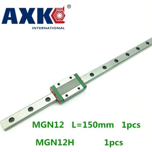 2019 Linear Rail Axk 12mm Linear Guide Mgn12 L 150mm Rail With 1pcs Mgn12h Carriages Block For Cnc Diy And 3d Printer Xyz