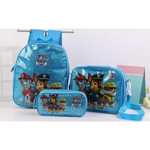 3Pcs/Set Paw Patrol Kids Boys Girls Cartoon Schoolbags Cute Boys Backpacks Children School bag