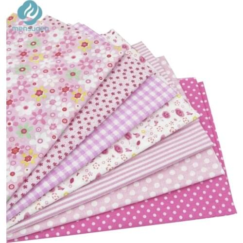7 pcs 50cm*50cm Pink 100% Cotton Fabric for Sewing DIY Quilting Patchwork Tissue Kids Bedding Textile Tilda Doll Cloth