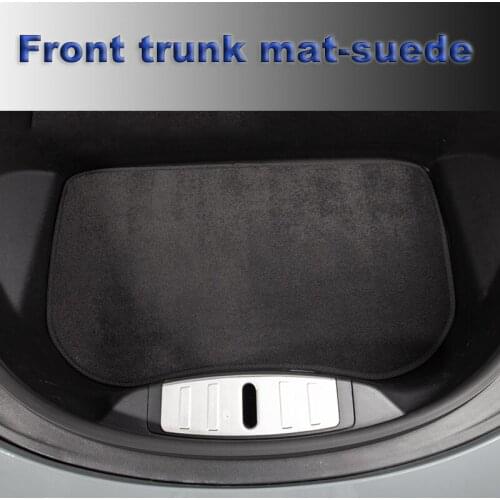 Car Suede Rear Trunk Storage Mat Front Trunk Mat Floor Waterproof Tasteless Protective Pads for Tesla Model 3 2017-2021