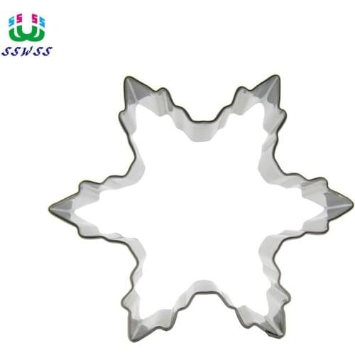 Large Hail Shaped Cake Cookie Biscuit Baking Molds,Winter Snowflake Cake Decorating Fondant Cutters Tools,Direct Selling