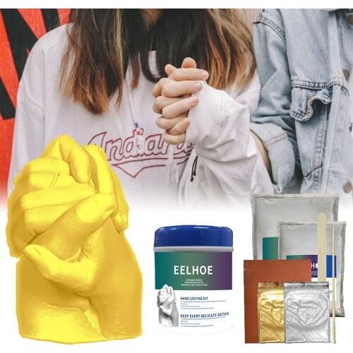 DIY Handmade Mini Handprints Footprints Hand Moldel Souvenir Casting Couples Wedding 3D Hand Mud Clay Casting Decoration Crafts