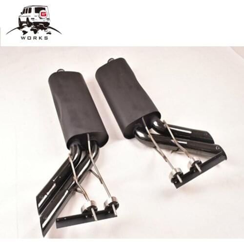 G class W463 Stainless steel exhaust system KO style with chrome and black electroplating for muffler tips end pipes 90-18