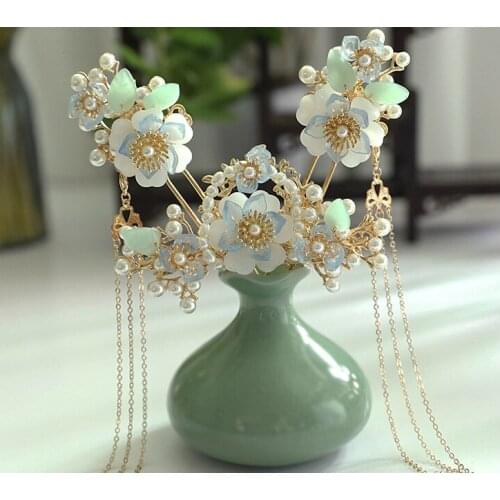 Hanfu Headdress, Childrens Light-Colored Hairpin, Hairpin, Full Set Of Hair Accessories, Wedding Clothing And Hair Accessories