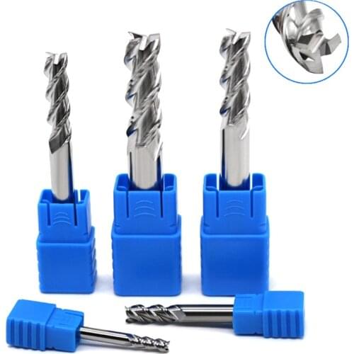HRC 50 Degree 3 Flutes Tungsten Carbide Alloy End Mill For Aluminum Lengthen Sharped Milling Cutter 6mm 8mm Shank