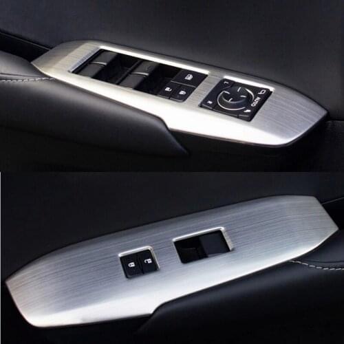 Chromed ABS Plastic Interior 4PCS Door Window Holder Switch Cover Trim For LEXUS NX200T NX300H 2015-2017
