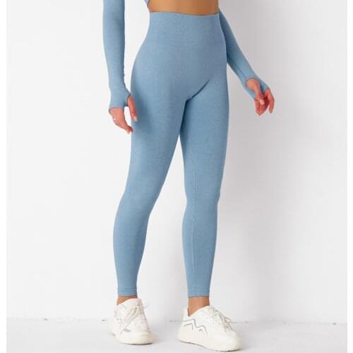 Women Leggings High Waist Yoga Pants Energy Seamless Gym Leggings Solid Color Workout Running Pants FitnessTraining Sports Pants