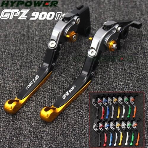 !Logo(GPZ900R) For Kawasaki GPZ900R GPZ 900R 1990-1993 CNC Adjustable Folding Extendable Motorcycle Brake Clutch Lever