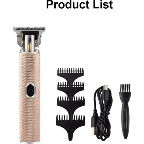 Hair clipper set trimmer USB rechargeable hair cutting Portable metal electric T-shaped external cordless wireless hair Fader