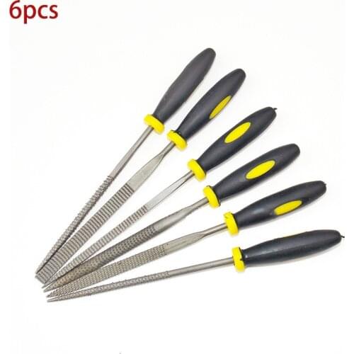 6Pcs 140/160/180mm Mini Metal Filing Rasp Needle File Wood Tools Hand Woodworking Files Tool Needle File Set Handy Tools