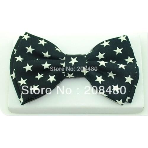 Mens Bow tie "Star Black" Womens Unisex Tuxedo Dress Tie Fashion Butterfly Knot Gravatas masculina Formal Dress Gift Tuxedo
