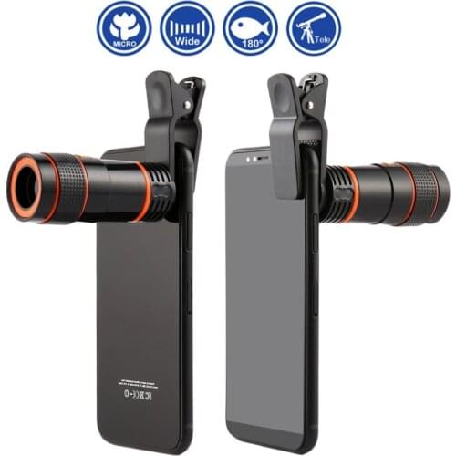 2021 NEW 8x/12x Mini High Magnification Monocular Telescope Long Focus Lens Universal For Digital Camera Mobile Phones