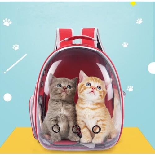 Pet Backpack Cat And Dog Backpack Large Capacity Transparent Cat Bag Portable Space Capsule Pet Bag Pet Travel Bag