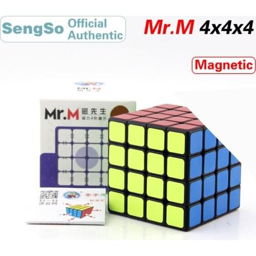 ShengShou Mr.M 4x4x4 Magnetic Magic Cube SengSo 4x4 Magnets Speed Puzzle Antistress Educational Toys For Children