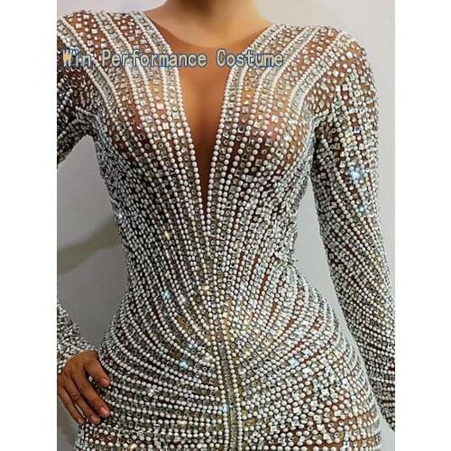 Bling High End 2021 Party Elegant Woman Evening Gown Plus Size Elaborate Slim More Diamonds Evening Dresses Formal Parties