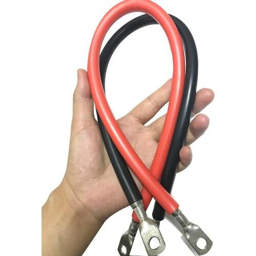 Lithium Battery Pack Wire 4AWG 6 7 8 AWG Silicone Sheath Wire 12 16 25 square Battery Power Cord With Terminal silicone Line