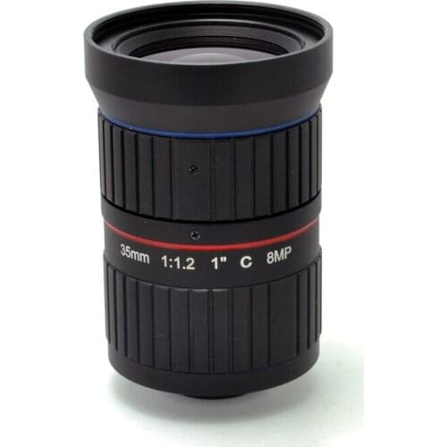 SMTSEC 35mm C Mount Lens 4K 8MP F1.2 Professional 1" CCTV Lens Industrial Machine Vision Lens for C Mount UHD Camera SL-C3512M