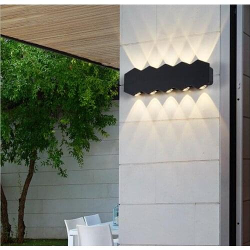 Modern creative simple indoor and outdoor waterproof door garden LED living room corridor balcony courtyard wall lamp