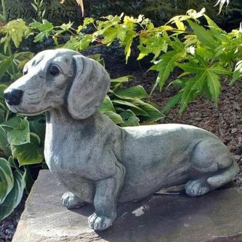 Dachshund Statue Garden Decor Memorial Dog Figurines garden accessories outdoor decoration dog garden decoration big figures