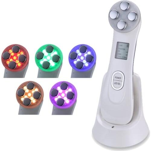 2021 Good price Light Therapy Beauty Treatment Skin Care 5 Color LED lon Radio Frequency Instrument Facial Beauty Apparatus