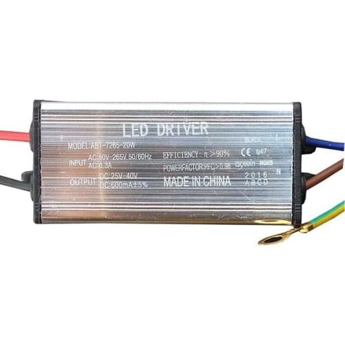 LED driving power supply 10 series 2 parallel 20W outdoor lamp floodlight waterproof power isolation 600mA wide voltage