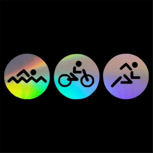 Triathlon Swim Bike Run Sports Wall Glass Window Door Home Car Sticker Laptop Auto Truck
