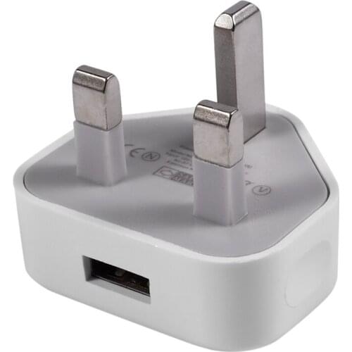 Universal Usb Uk Plug 3 Pin Wall Charger Adapter With Usb Ports Travel Charger Charging For Phone Ipad(1 Port)