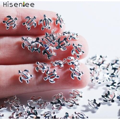 High Quality Hot Sale Silver Turtle Shape Rivet Punk Style Nail Clothing Mobile Phone Shell Accessories Decorative Charm Fashion