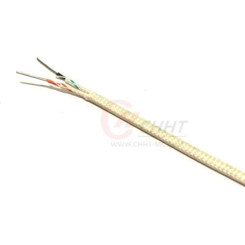 1M/2M/5M/10M High Temperature Resistant Waterproof K Type Glassfiber Tetrafluorine Insulation KAFBB-CH 2*0.5mm Thermocouple Line