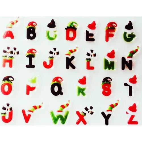 YLCS287 Christmas Alphabet Silicone Clear Stamps For Scrapbooking DIY Album Paper Cards Making Decoration Embossing Rubber Stamp