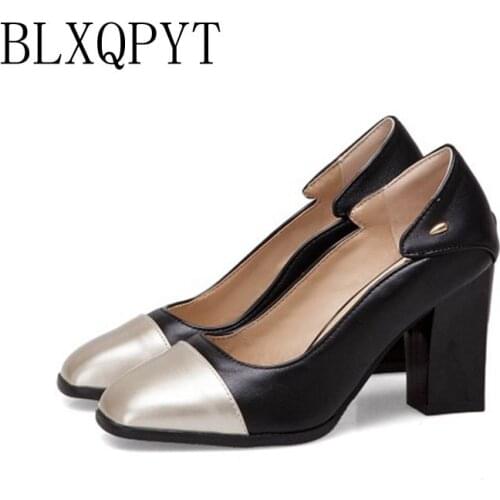 BLXQPYT Hot Sale Zapatos Mujer Tacon SUPER Big Size 32-50 New Spring Autumn Womens Pumps Women Shoes High Heels Pu Party T717