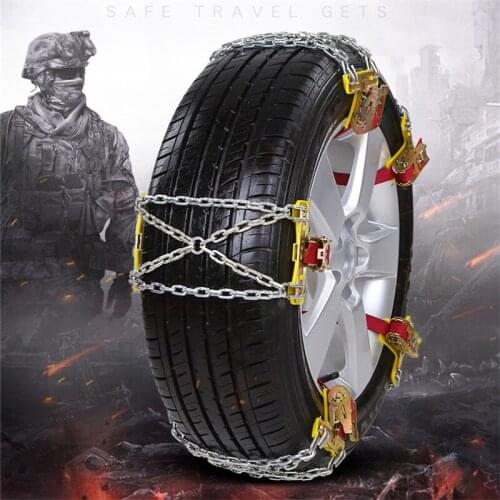1 Pc Universal Steel Truck Car Wheels Tyre Tire Snow Chains Belt Winter Anti-skid Vehicles SUV Wheel Chain Mud Road Safe Safety