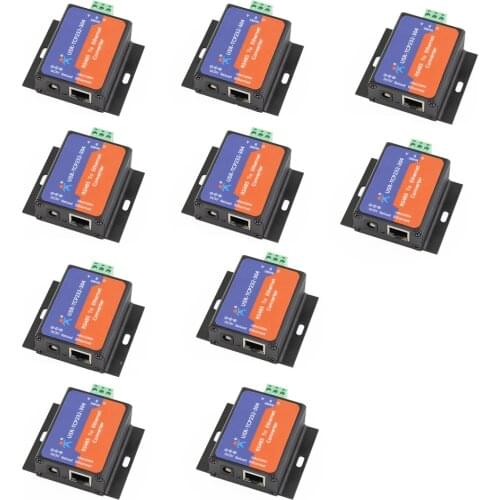10Pcs Q14870-10 USR-TCP232-304 Serial RS485 to TCP/IP Ethernet Server Converter Module with Built-in Webpage DHCP/DNS Supported
