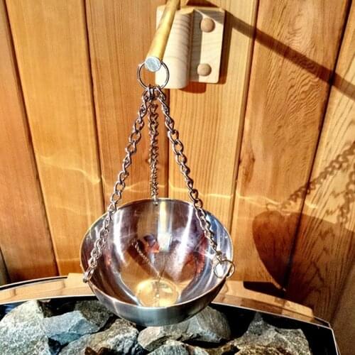 2PC Sauna Aromatherapy Oil Bowl Sauna Cup Stainless Steel Essential Oil Holder Bowl for Sauna & Spa Sauna Accessories