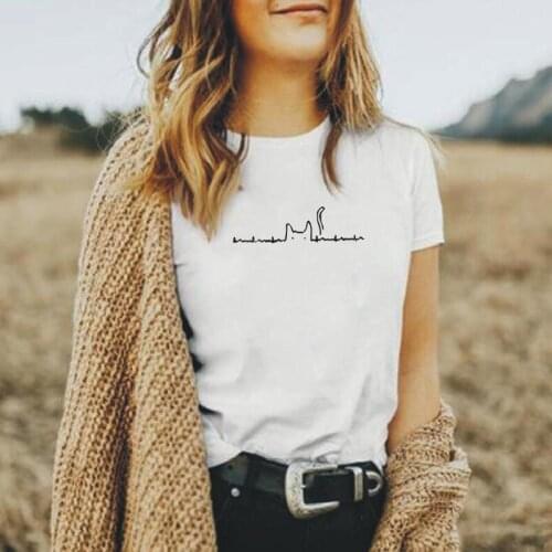 2021 Summer New Women T Shirt Cotton Tops Plus Size Fashion Harajuku Short Sleeve Black Printed Tee Shirt Street T-shirts