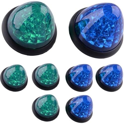 4pcs 24V Trailer Truck LED Beehive Side Marker Light Round Cone Grommet Side Marker Clearance Cab Sleeper Lamp Car