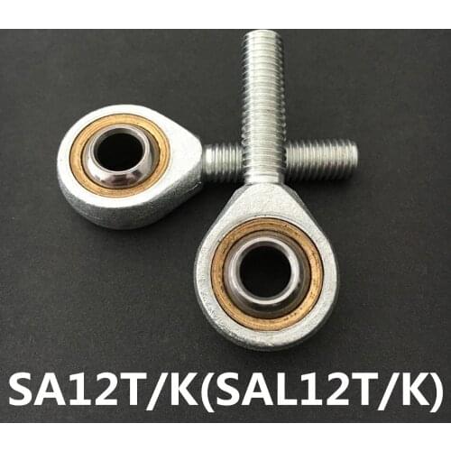4pcs SA12T/K POS12 12mm right hand male outer thread metric rod end joint bearing Free shipping SA12 SAL12/T/K SAL12