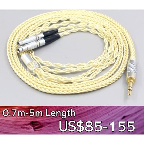 LN007632 8 Core Gold Plate + Palladium Silver OCC Alloy Cable For Ultrasone Veritas Jubilee 25E 15 Edition ED 8EX ED15 Headphone
