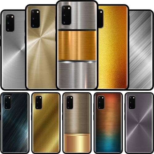 Dark Brushed Metal Texture Phone Case for Samsung Galaxy S21 S20 FE Note 20 S30 Ultra S10 10 Lite S8 S9 Plus S10e Cover Coque