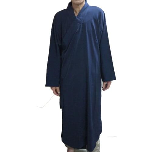 Taoist suits taoism clothing sets kung fu uniforms Martial arts clothes tai chi long robegown dark blue Spring&Autumn&winter