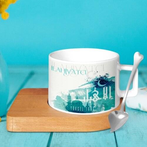 Personalized Professional İlahiyatçı Wood Altlıklı Ceramic Cup-3