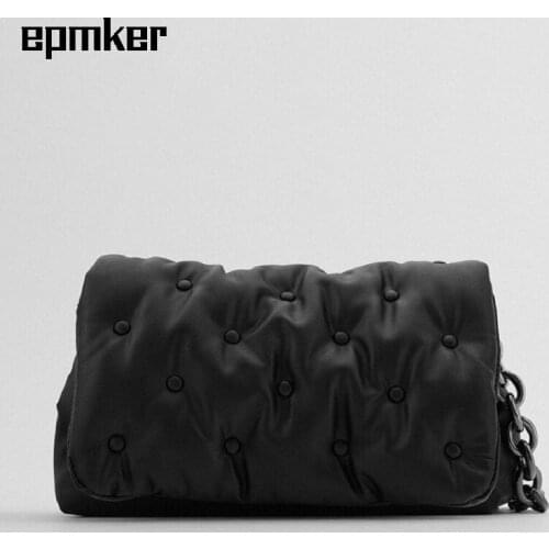 EPMKER 2021 Purses and Handbags Luxury Designer Rivet Bags Chains Shoulder Bags Casual Crossbody Bags High Quality Side Bags