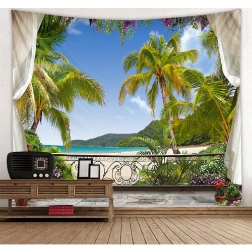 3D Landscape Decoration Tapestry Dormitory Bedroom Background Wall Decoration Tapestry Holiday Party Decoration Tapestry