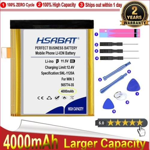 HSABAT 0 Cycle 4000mAh 565774-3S Battery for GPD WIN 3 WIN3 High Quality Replacement Accumulator