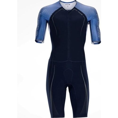 HUUB Cycling Jersey Jumpsuit Short Sleeve Bike Wear Men Mountain Race Bike Clothes Maillot Ciclismo One Piece Triathlon Skinsuit