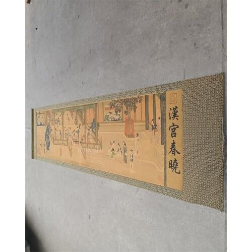Chinese Calligraphy And Painting (Hangong Chunxiao Map) Handicraft Home Decoration