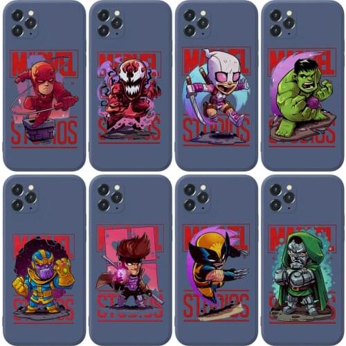 MCU Anime Phone Case cover For iphone 12 Pro Max 11 8 7 6 S XR PLUS X XS SE 2020 mini cell shell Sapphire blue
