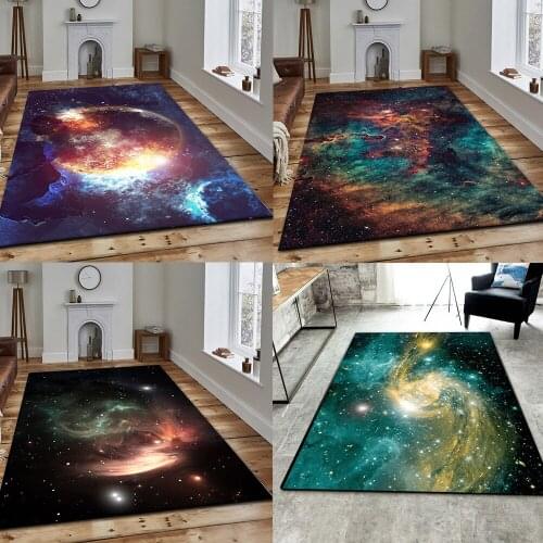 Fashion 3D planet starry sky Carpet space universe large rug living room bedroom kitchen kids room parlor carpet home floor mat